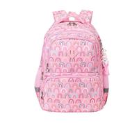 Girls School Backpack Large Capacity Multi Compartment Student Rucksack Lightweight Primary Grade Shoulder Bag Casual Kids Daypack with Side Pockets Children Learning Satchel