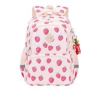Girls School Backpack Large Capacity Multi Compartment Student Rucksack Lightweight Primary Grade Shoulder Bag Casual Kids Daypack with Side Pockets Children Learning Satchel