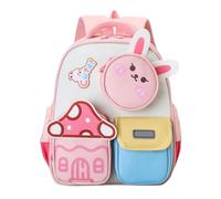 Girls School Bag, Children's Backpacks, Padded Shoulder Strap Wear-Resistant Large-Capacity Shockproof Stylish Easy-To Multi-Functional for School Commute Summer Camp