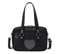 Girls School Bag - Fashion Handbag, Shoulder Strap Bags | Casual Trendy Tote Bag, Fashion Tote For Students Women Teens Casual Jk Style College Shopping Travel Everyday Carry Heart Print