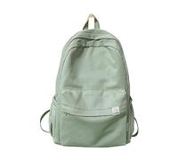 Girls School Bag Female Korean Version High School Students Cute Plain Backpack High School Student Large Capacity Backpack Backpacks Men Large, Green, standard size, Tote Backpacks