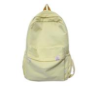 Girls School Bag Female Korean Version High School Students Cute Plain Backpack High School Student Large Capacity Backpack Small Backpacks, yellow, Einheitsgröße, Tote Backpacks