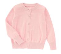 Girls School Knitted Cardigan Baby Girl Knit Cardigan Button Crew Neck Casual Open Front ShrugCardigan Baby Jacket Bolero Knitted Kids SchoolJumper (5 6 Years) Pink