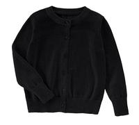 Girls School Knitted Cardigan Baby Girl Knit Cardigan Button Crew Neck Casual Open Front ShrugCardigan Baby Jacket Bolero Knitted Kids SchoolJumper (13 14 Years) Black