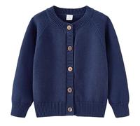 Girls School Knitted Cardigan Knitted Crochet Button Tops Cardigan Casual Crew Neck Open Front ShrugCardigan Baby Jacket Bolero Kids SchoolJumper (Navy, 5 6 Years)
