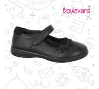 Girls School Shoes Boulevard Touch Fastening Lightweight Comfort Shoe UK 8-2