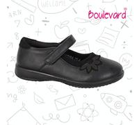 Girls School Shoes Boulevard Touch Fastening Lightweight Comfort Shoe UK 8-2