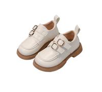 Girls School Shoes Classic PU Leather Comfort Dress Shoes, Rubble Sole Oxford Uniform Wedding Flats Ankle-High Smart Brogue Shoe Formal Comfort Footwear UK