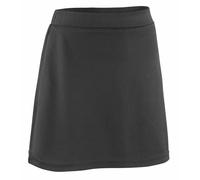 Girls School Skort - 2-in-1 Smart Uniform Skirt with Built-in Stretchy Shorts - Flat Front, Non-Pleated & Pocket-Free - PE, Sports & Daily Wear (UK, Age, 3 Years, 4 Years, Regular, Black)