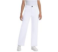 Girls School Trousers 7-16Y Stitched Ribbed Strtetch Chinos Trousers Full Length Elasticated Waist Pull Up Pants Hybrid Dress Joggers Summer Essentials Performance School Uniform White 13 Years