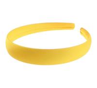 GIRLS School Uniform Birthday Party Wedding Flower Girl Special Occasion Hair Accessories Plain Satin 2cm Short Long Hair Headband Alice Band Hairband (Canary Yellow, 2cm)