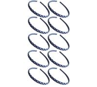 Girls School Uniform Gingham Headband for Girls, Pack of 10, Alice Band Style Hairband (Royal Blue and White Gingham, One Size)