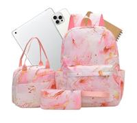 Girls Schoolbag Stationery Carrier With Lunch Bag Comute Carr Pencil Pouch | School Girls Students Backpack for Teens Students Young Chidren Summer Camp Picnic Library Day Trips