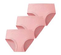 Girls Seamless Underwear 3 Pack Silky Breathable Briefs Stretch Hipster Panty Ladies Bikini Panty Teenage Girls Leak Proof Hipster (Pink, 150)