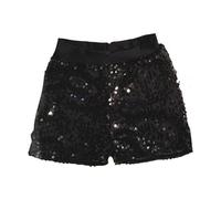 Girls Sequins Dance Shorts Hot Pants Plain Stretchy Dance Wear Shorts Dancing Shorts for Girls Kids Girls Sequined Sports Dance Outfit Breathable Girls Dance Shorts Little Girls (Black, 5-7 Years)