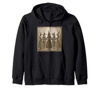 Girls shall Girls witch coven vintage art Zip Hoodie