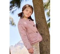 Girl's sherpa-lined quilted jacket rose