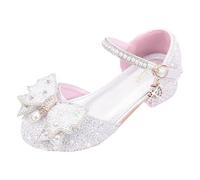 Girls Shoes Size 32 Girls Leather Shoes Shoes Dress Spring Kids Crystal Shoes Student Performance Shoes Wedding Banquet Flowers Kids Shoes Sandals Kids Kids 25, silver, 1/1.5 UK