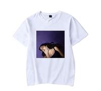 Girls Simple Guts Tshirt, Purple Print Short Sleeve Tee Ideal for Everyday Casual Wear (White,M)