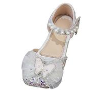 Girls Size 3 School Shoes Mary Jane Shoes Ballerina With Satin Ankle Tie for Wedding Birthday Girl Dress Up Shoe