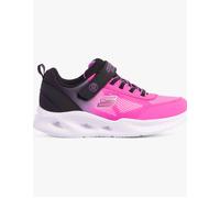 Skechers Sola Glow Ombre Deluxe BKHP Black hot pink Kids girls trainers in a Plain Textile in Size 2