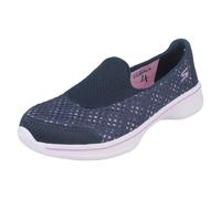 Skechers Girls Flats Go Walk 4 Kindle 81118 Mesh Detail UK 12 Child Navy/Lavender