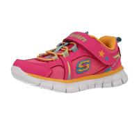 Skechers 'Love Spun' Riptape Neon/Pink Textile Memory Foam Washable Trainers
