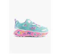 Girl's Skechers PLAY SCENE - FUN SQUAD Girls Trainers Turquoise Multi - Blue