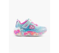 Girl's Skechers S-LIGHTS: ETERNAL HEART LIGHTS Girls Trainers Light Blue/Multi - Size: UK 4 small kids