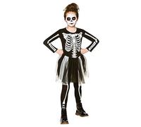 Girls Skeleton Tutu Halloween Fancy Dress Costume (3-4 years)