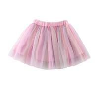 Girls Skirt Kids Embroidery Tutu Skirt with Plaid Striped Rainbow Flower for Girls 2-10 Years Star Dress Girls