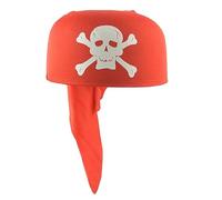 Girls Skull Print Hairband Hiphop Tie Back Bandana Headband Adjustable Pirate Turban Halloween Hair Accessories
