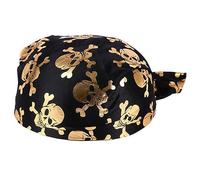 Girls Skull Print Hairband Hiphop Tie Back Bandana Headband Adjustable Pirate Turban Halloween Hair Accessories