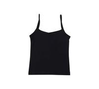 Girls Sleeveless Camisole Shirt for Toddler Baby Solid Sleeveless Undershirts Cami Scoop Neck Undershirts Teen Sleeveless Spaghetti Strap Crop Tank Top for Dancewear (Black, 9-10 Years)