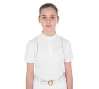 GIRL'S SLIM FIT COMPETITION POLO SHIRT WITH BUTTONS