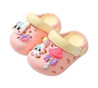Girls Slippers - Summer Kids Cartoon Bear Head Soft Sole Slippers With Bottom For Boys Comfortable Indoor Outdoor Footwear For Little Feet