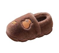 Girls Slippers Winter Warm Fleece Lined Back Cover Capybara Slippers Cozy Home Footwear Non Slip Thick Sole Soft Plush Children Shoes for Age 2 To 9 Years