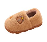 Girls Slippers Winter Warm Fleece Lined Back Cover Capybara Slippers Cozy Home Footwear Non Slip Thick Sole Soft Plush Children Shoes for Age 2 To 9 Years