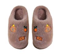 Girls Slippers Winter Warm Fleece Lined Capybara Slippers Cozy Home Footwear Non Slip Thick Sole Soft Plush Half Cover for Age 2 To 9 Years