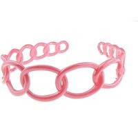 GIRLS SMALL HEAD LADIES School Uniform Birthday Party Hair Accessories Plain Plastic Strong Teeth Wide Circles Chain Links Stencil Short Long Hair Headband Alice Band Hairband (Raspberry)