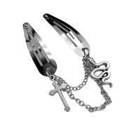 Girls Snap Clip Cool Dark Lovely Hair Clip with Tassels Hairpins for All Hair