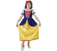 Girls Snow White Costume S - XL Kids Fairy Tale Princess Fancy Dress Book Day