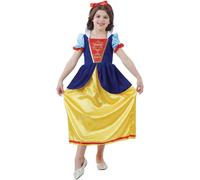 Girls Snow White Costume S - XL Kids Fairy Tale Princess Fancy Dress Book Day