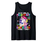Girls So Long Head Start Kindergarten Here I Come Graduation Tank Top