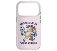 Girls Soccer SPARKLE PLAYER Unicorn POWER STRIKER Kids Coach Case for iPhone 17 Pro