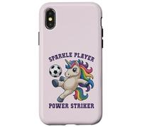 Girls Soccer SPARKLE PLAYER Unicorn POWER STRIKER Kids Coach Case for iPhone X/XS
