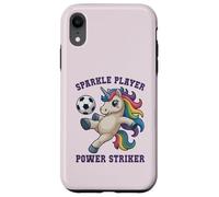 Girls Soccer SPARKLE PLAYER Unicorn POWER STRIKER Kids Coach Case for iPhone XR