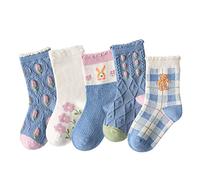 Girls Socks Autumn And Winter Fresh Cartoon Cute Floral Animal Print Thickened Warm Comfortable Men's Socks Size 10-13