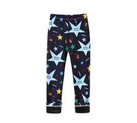 Girls Soft Fleece Lined Leggings with Alphabet Printing High Waisted Full Length Athletic Yoga Pants for Toddler Baby Girls Regular Fit Fall Winter Clothes Outerwear (Sky Blue, 6-7 Years)