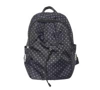 Girls Soft Nylon Preppy Knapsack With Multi-Compartment | Polka Dot Rucksack With Double Zipper, Lightweight Travel Backpacks For Girls, 27 x 14 x 42cm
